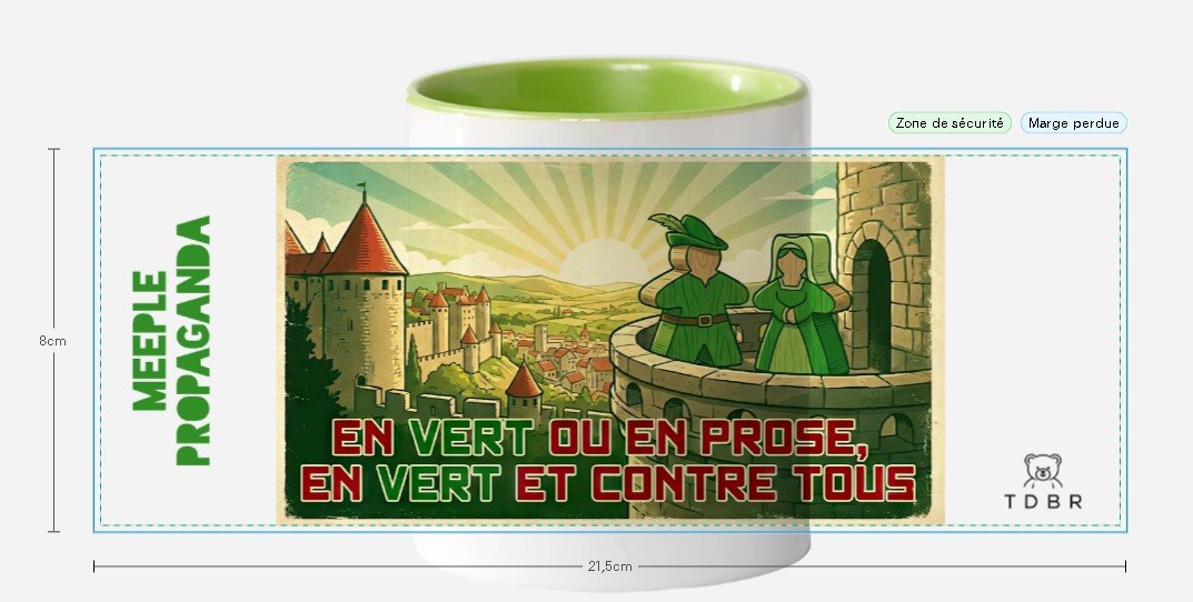 Mug "Meeple propaganda" vert