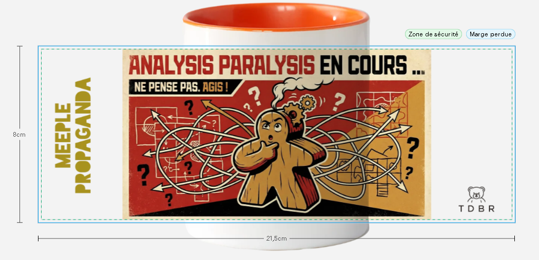 Mug "Meeple Propaganda" Analysis paralysis