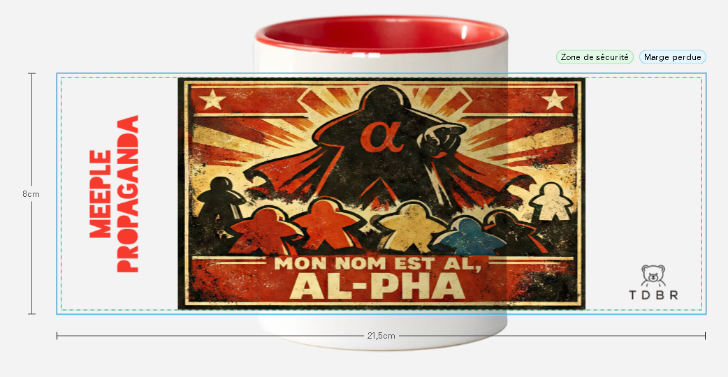 Mug "Meeple Propaganda" Alpha Super-hero