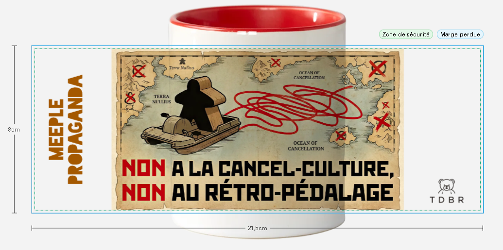Mug "Meeple Propaganda" Rétro-pédalage